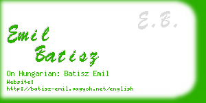 emil batisz business card